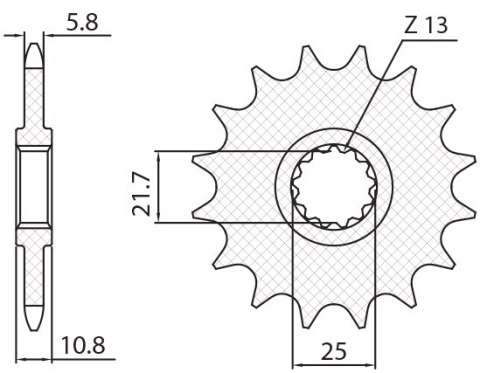 SUNSTAR ZĘBATKA PRZEDNIA 2172 16 YAMAHA FZ6 '09-, XJ6 '09-'15 (JTF1595.16) (ŁAŃC. 520) (217216JT) SUNSTAR ZĘBATKA PRZEDNIA 2172 16 YAMAHA FZ6 '09-, XJ6 '09-'15 (JTF1595.16) (ŁAŃC. 520) (217216JT)