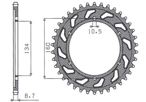 SUNSTAR ZĘBATKA TYLNA 4399 41 HONDA CBR 1000 RR '04-'05 (JTR1306.41) (ŁAŃC. 530) (439941JT) SUNSTAR ZĘBATKA TYLNA 4399 41 HONDA CBR 1000 RR '04-'05 (JTR1306.41) (ŁAŃC. 530) (439941JT)