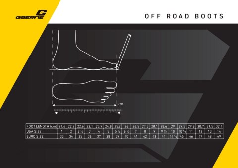 GAERNE BUTY CROSS/ENDURO MODEL GX-1 EVO BLACK/WHITE KOLOR BIAŁY/CZARNY ROZMIAR 42