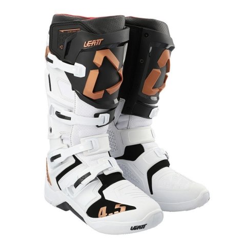 LEATT BUTY CROSS 4.5 BOOTS WHITE KOLOR BIAŁY/CZARNY/ZŁOTY ROZMIAR 48 / 31.5 cm LEATT BUTY CROSS 4.5 BOOTS WHITE KOLOR BIAŁY/CZARNY/ZŁOTY ROZMIAR 48 / 31.5 cm