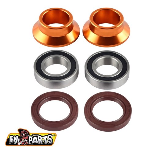 FM-PARTS ŁOŻYSKA KOŁA TYLNEGO Z USZCZELNIACZAMI I TULEJKAMI KTM / HUSQVARNA / GAS GAS '03-'23 (OŚKA 20MM) KOLOR CZARNY