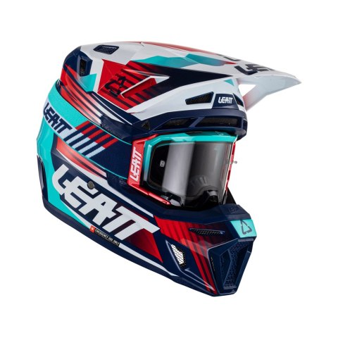 LEATT KASK MOTO 8.5 V23 (+ GOGLE VELOCITY 5.5 GRATIS) HELMET KIT ROYAL KOLOR GRANATOWY/CZERWONY/NIEBIESKI ROZMIAR L (59-60 cm) LEATT KASK MOTO 8.5 V23 (+ GOGLE VELOCITY 5.5 GRATIS) HELMET KIT ROYAL KOLOR GRANATOWY/CZERWONY/NIEBIESKI ROZMIAR L (59-60 cm)