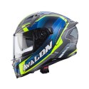 CABERG KASK INTEGRALNY AVALON X OPTIC KOLOR SZARY MAT/NIEBIESKI/ŻÓŁTY FLUO ROZMIAR L