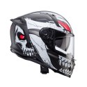 CABERG KASK INTEGRALNY AVALON X PUNK KOLOR SZARY MAT/BIAŁY/CZERWONY ROZMIAR S