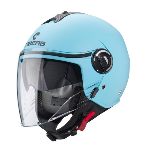 CABERG KASK OTWARTY JET Z BLENDĄ MODEL RIVIERA V4X SOLID KOLOR JASNY NIEBIESKI MAT ROZMIAR S