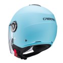 CABERG KASK OTWARTY JET Z BLENDĄ MODEL RIVIERA V4X SOLID KOLOR JASNY NIEBIESKI MAT ROZMIAR S