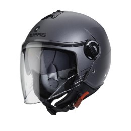 CABERG KASK OTWARTY JET Z BLENDĄ MODEL RIVIERA V4X SOLID KOLOR SZARY MAT - GUNMETAL ROZMIAR XXL