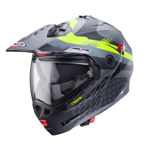 CABERG KASK SZCZĘKOWY FLIP-UP ENDURO MODEL TOURMAX X SARABE KOLOR SZARY MAT/CZARNY/ŻÓŁTY FLUO ROZMIAR M (PINLOCK W ZESTAWIE) CABERG KASK SZCZĘKOWY FLIP-UP ENDURO MODEL TOURMAX X SARABE KOLOR SZARY MAT/CZARNY/ŻÓŁTY FLUO ROZMIAR M (PINLOCK W ZESTAWIE)