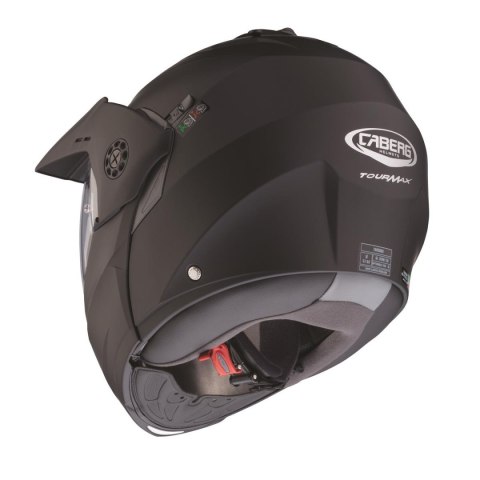 CABERG KASK SZCZĘKOWY FLIP-UP ENDURO MODEL TOURMAX X SOLID KOLOR CZARNY MAT ROZMIAR M (PINLOCK W ZESTAWIE) CABERG KASK SZCZĘKOWY FLIP-UP ENDURO MODEL TOURMAX X SOLID KOLOR CZARNY MAT ROZMIAR M (PINLOCK W ZESTAWIE)