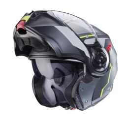 CABERG KASK SZCZĘKOWY FLIP-UP MODEL DUKE EVO MOVE KOLOR SZARY MAT/CZARNY/ŻÓŁTY FLUO ROZMIAR L (PINLOCK W ZESTAWIE)
