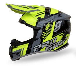 PROGRIP KASK CROSS PG3080 SPIRITS KOLOR ŻÓŁTY FLUO CZARNY SZARY ROZM. M (380-347) ( HOMOLOGACJA ECE 22R06, ZAPIĘCIE DD )