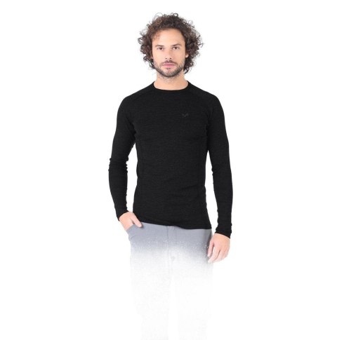 WOOLONA REMUS KOSZULKA TERMOAKTYWNA MĘSKA Z DŁUGIM RĘKAWEM (100% WEŁNY MERINO) KOLOR CZARNY ROZMIAR XL WOOLONA REMUS KOSZULKA TERMOAKTYWNA MĘSKA Z DŁUGIM RĘKAWEM (100% WEŁNY MERINO) KOLOR CZARNY ROZMIAR XL