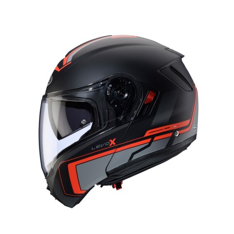 CABERG KASK SZCZĘKOWY FLIP-UP MODEL LEVO X ELITE KOLOR CZARNY MAT/SZARY/CZERWONY FLUO ROZMIAR L (PINLOCK W ZESTAWIE) CABERG KASK SZCZĘKOWY FLIP-UP MODEL LEVO X ELITE KOLOR CZARNY MAT/SZARY/CZERWONY FLUO ROZMIAR L (PINLOCK W ZESTAWIE)