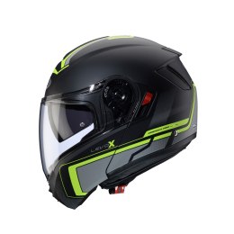CABERG KASK SZCZĘKOWY FLIP-UP MODEL LEVO X ELITE KOLOR CZARNY MAT/SZARY/ZÓŁTY FLUO ROZMIAR L (PINLOCK W ZESTAWIE)