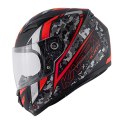 KAPPA KASK KJ04 EVO PROX JUNIOR INTEGRALNY FULLFACE KOLOR / CZARNY / CZERWONY FLUO MATT ROZMIAR 52 / L (HOMOLOGACJA ECE 22R06)