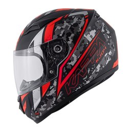 KAPPA KASK KJ04 EVO PROX JUNIOR INTEGRALNY FULLFACE KOLOR / CZARNY / CZERWONY FLUO MATT ROZMIAR 52 / L (HOMOLOGACJA ECE 22R06)