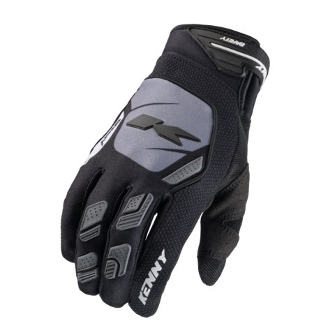 KENNY RACING RĘKAWICE CROSS/ENDURO MODEL SAFETY BLACK KOLOR CZARNY/SZARY ROZMIAR XXL KENNY RACING RĘKAWICE CROSS/ENDURO MODEL SAFETY BLACK KOLOR CZARNY/SZARY ROZMIAR XXL