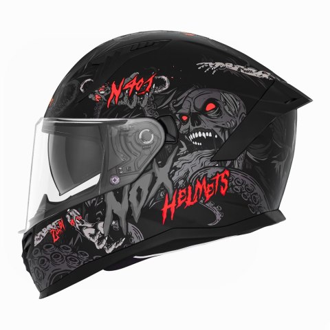 NOX KASK INTEGRALNY (FULL FACE) Z BLENDĄ N401 ZUMBI KOLOR CZARNY/CZERWONY MAT ROZMIAR XXL NOX KASK INTEGRALNY (FULL FACE) Z BLENDĄ N401 ZUMBI KOLOR CZARNY/CZERWONY MAT ROZMIAR XXL