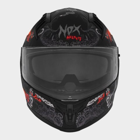 NOX KASK INTEGRALNY (FULL FACE) Z BLENDĄ N401 ZUMBI KOLOR CZARNY/CZERWONY MAT ROZMIAR XXL NOX KASK INTEGRALNY (FULL FACE) Z BLENDĄ N401 ZUMBI KOLOR CZARNY/CZERWONY MAT ROZMIAR XXL