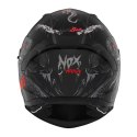 NOX KASK INTEGRALNY (FULL FACE) Z BLENDĄ N401 ZUMBI KOLOR CZARNY/CZERWONY MAT ROZMIAR XXL