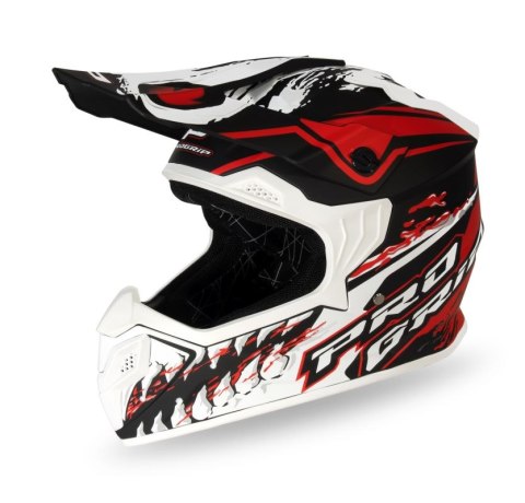 PROGRIP KASK CROSS DZIECIĘCY PG3009 JURASSIC JUNIOR/KID KOLOR BIAŁY/CZERWONY/CZARNY MAT ROZM. XL (3009-149) ( HOMOLOGACJA ECE 22 PROGRIP KASK CROSS DZIECIĘCY PG3009 JURASSIC JUNIOR/KID KOLOR BIAŁY/CZERWONY/CZARNY MAT ROZM. XL (3009-149) ( HOMOLOGACJA ECE 22