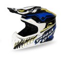 PROGRIP KASK CROSS DZIECIĘCY PG3009 JURASSIC JUNIOR/KID KOLOR BIAŁY/NIEBIESKI/ŻÓŁTY FLUO ROZM. XL (3009-361) ( HOMOLOGACJA ECE 2